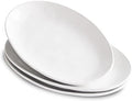 Ceramic Serving Platters, 12" White Serving Dishes, Dinner Plates, Set of 3 in 12 Inch in White