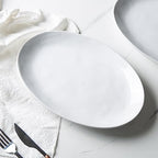 Ceramic Serving Platters, 12" White Serving Dishes, Dinner Plates, Set of 3 in 12 Inch in White, alternate view 2