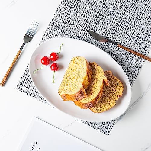 Ceramic Serving Platters, 12" White Serving Dishes, Dinner Plates, Set of 3 in 12 Inch in White, alternate view 5