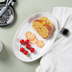 Ceramic Serving Platters, 12" White Serving Dishes, Dinner Plates, Set of 3 in 12 Inch in White, alternate view 7
