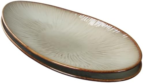 Ceramic Serving Platters, Dinner Plate Set of 2, Large Serving Tray for Entertaining, for Dessert, Salad