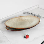 Ceramic Serving Platters, Dinner Plate Set of 2, Large Serving Tray for Entertaining, for Dessert, Salad, alternate view 5