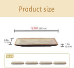 Ceramic Serving Platters, Dinner Plate Set of 4, Large Serving Tray for Entertaining, for Dessert Salad, alternate view 3