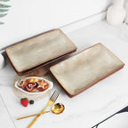 Ceramic Serving Platters, Dinner Plate Set of 4, Large Serving Tray for Entertaining, for Dessert Salad, alternate view 6