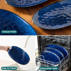 Ceramic Serving Platters Set of 3, Oval 16/14.7/13.5 Inch Stoneware Serving Dishes for Entertaining, Microwave, alternate