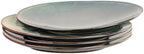 Ceramic Serving Platters - Set of 4 Curved Oval Plates for Entertaining, Modern Kitchen Dishes for Dinner