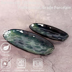 Ceramic Serving Platters - Set of 4 Oval Salad Plates for Entertaining, Modern Kitchen Dishes for Dinner, Fruit, alternate