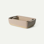 Ceramic Set of 2 Baking Dishes For Casserole, Banana Bread, Brownies, Broiling, Roasting, and Baking. 7x11 in