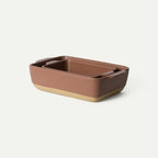 Ceramic Set of 2 Baking Dishes For Casserole, Banana Bread, Brownies, Broiling, Roasting, and Baking. 7x11 in