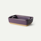 Ceramic Set of 2 Baking Dishes For Casserole, Banana Bread, Brownies, Broiling, Roasting, and Baking. 7x11 in