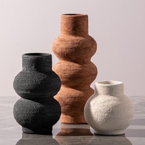 Ceramic Vase Set of 3 Home Decor Living Room Table Decorations
