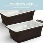 Chafer Wind Guard 2-Pack - Wind Blocker for 20 x 12 x 6.5In Disposable Chafing Dish Rack - Durable Fabric Dish, alternate