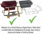 Chafer Wind Guard - 4 Pack Chafing Dish Sterno Covers for Buffet - Black in Black, alternate view 6
