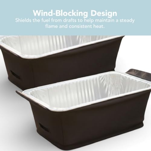 Chafer Wind Guard 4-Pack - Wind Blocker for 20 x 12 x 6.5In Disposable Chafing Dish Rack - Durable Fabric Dish, alternate