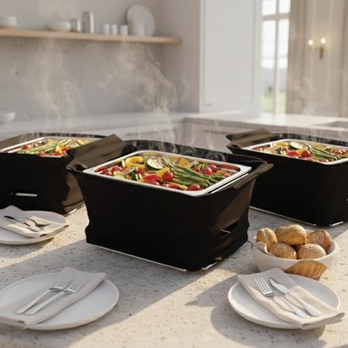 Chafer Wind Guard 6-Pack - Wind Blocker for 20 x 12 x 6.5In Disposable Chafing Dish Rack - Durable Fabric Dish, alternate