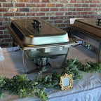 Chafing Dish Buffet Set[4 Pack] 8QT Stainless Steel Buffet Chafers, Catering Food Warmers Set with 6 Trays in, alternate view