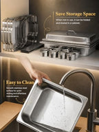 Chafing Dish Buffet Set 4 Pack 9.5QT Stainless Steel Chafers 7 Pan in Silver, alternate view 6