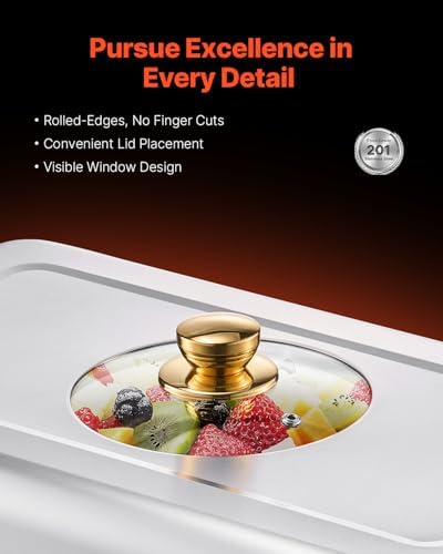 Chafing Dish Buffet Set,8 Qt 2 Pack, Stainless Steel Chafer with 4 Half Size Pans, Rectangle Catering Warmer, alternate view