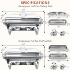 Chafing Dish Buffet Set Food Warmer Chafer Complete Set, alternate view 2