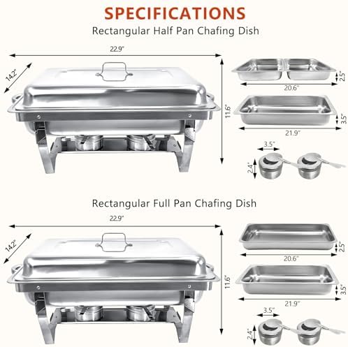 Chafing Dish Buffet Set Food Warmer Chafer Complete Set, alternate view 2