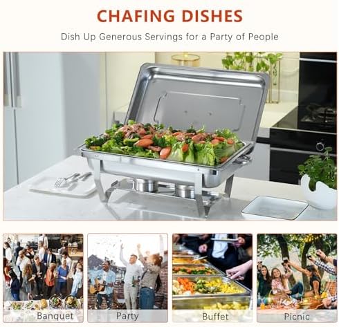 Chafing Dish Buffet Set Food Warmer Chafer Complete Set, alternate view 5