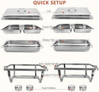 Chafing Dish Buffet Set Food Warmer Chafer Complete Set, alternate view 6