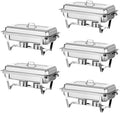 Chafing Dish for Buffet 5 Pack 8QT Stainless Steel Food Warmer in Silver