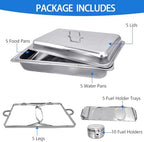 Chafing Dish for Buffet 5 Pack 8QT Stainless Steel Food Warmer in Silver, alternate view 6