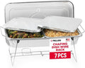 Chafing Dish Wire Stand with Aluminum Pans & Lids, Food Warmer Buffet Set
