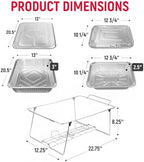 Chafing Dish Wire Stand with Aluminum Pans & Lids, Food Warmer Buffet Set, alternate view 3