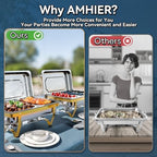 Chafing Dishes for Buffet, 11Qt, 4 Pack, Gold in Gold, alternate view 2