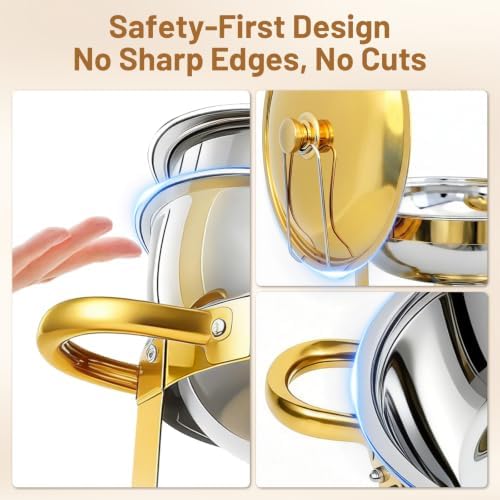 Chafing Dishes for Buffet, 2 Pack 5QT Stainless Steel Round Buffet Servers and Warmers, Food Warmers for Parties, alternate