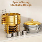 Chafing Dishes for Buffet, 2 Pack 5QT Stainless Steel Round Buffet Servers and Warmers, Food Warmers for Parties, alternate