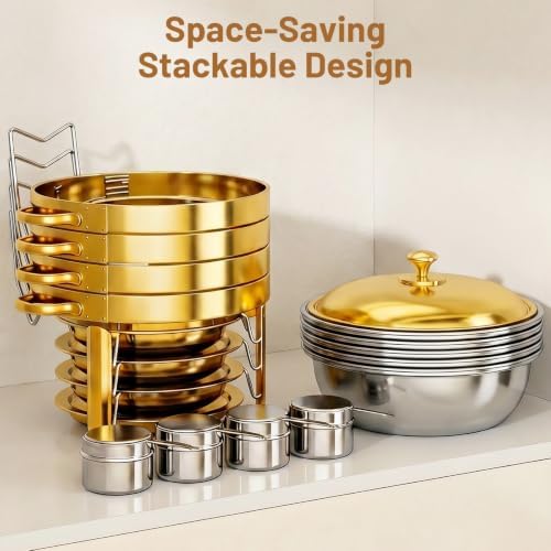 Chafing Dishes for Buffet, 2 Pack 5QT Stainless Steel Round Buffet Servers and Warmers, Food Warmers for Parties, alternate