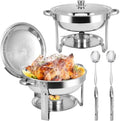 Chafing Dishes for Buffet, 2 Pack 6QT Stainless Steel Chafing Dish Buffet Set with Lids, Food Warmers for