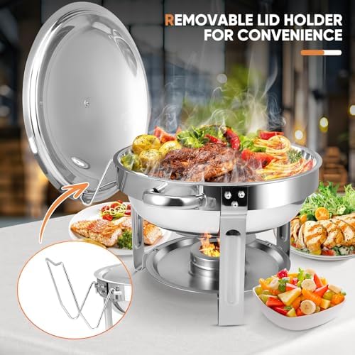 Chafing Dishes for Buffet, 2 Pack 6QT Stainless Steel Chafing Dish Buffet Set with Lids, Food Warmers for, alternate view 5