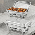 Chafing Dishes for Buffet 2 Pack, 8 Qt Stainless Steel Chafers