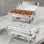 Chafing Dishes for Buffet 2 Pack, 8 Qt Stainless Steel Chafers