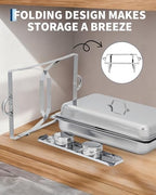 Chafing Dishes for Buffet 2 Pack, 8 Qt Stainless Steel Chafers, alternate view 5