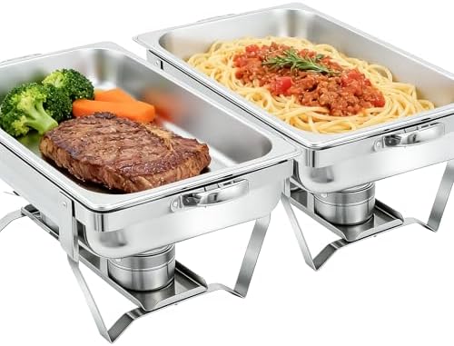 Chafing Dishes for Buffet 2 Pack 8QT Buffet Servers and Warmers