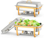 Chafing Dishes for Buffet 2 Pack, 8QT Food Warmers for Parties