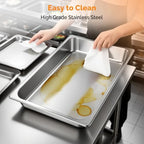 Chafing Dishes for Buffet 2 Pack, 9QT Chafing Dishes [Elegant Gold & Silver] with Rolled-Edge Design, Catering, alternate