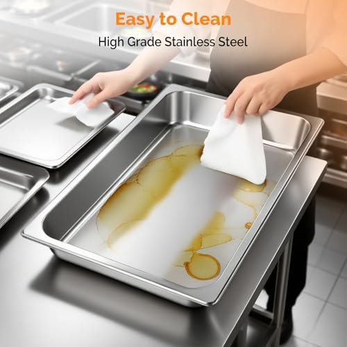 Chafing Dishes for Buffet 2 Pack, 9QT Chafing Dishes [Elegant Gold & Silver] with Rolled-Edge Design, Catering, alternate