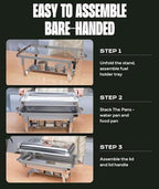 Chafing Dishes for Buffet 2 Pack, 9QT [No Fingers Cut] Roll Edge Designed Chafing Dish Buffet Set [Mirror-Like, alternate