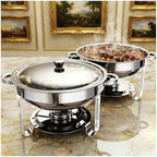 Chafing Dishes for Buffet 2 Pack, Round Stainless Steel Chafing Dish Set