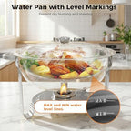 Chafing Dishes for Buffet 2 Pack, Round Stainless Steel Chafing Dish Set, alternate view 3