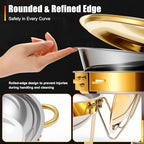 Chafing Dishes for Buffet 2Pack 6QT Round Stainless Steel Chafing Dish Set for Home Parties Catering Events, alternate view 3