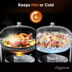 Chafing Dishes for Buffet, 4 Pack 5.5 QT Round Stainless Steel Set, alternate view 4