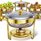 Chafing Dishes for Buffet, 4 Pack 5QT Buffet Servers and Warmers