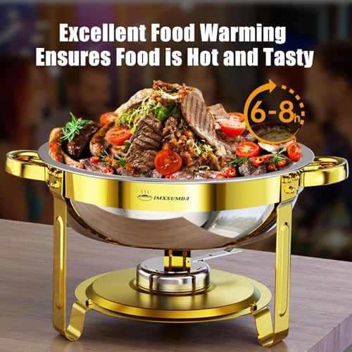 Chafing Dishes for Buffet, 4 Pack 5QT Buffet Servers and Warmers, alternate view 3